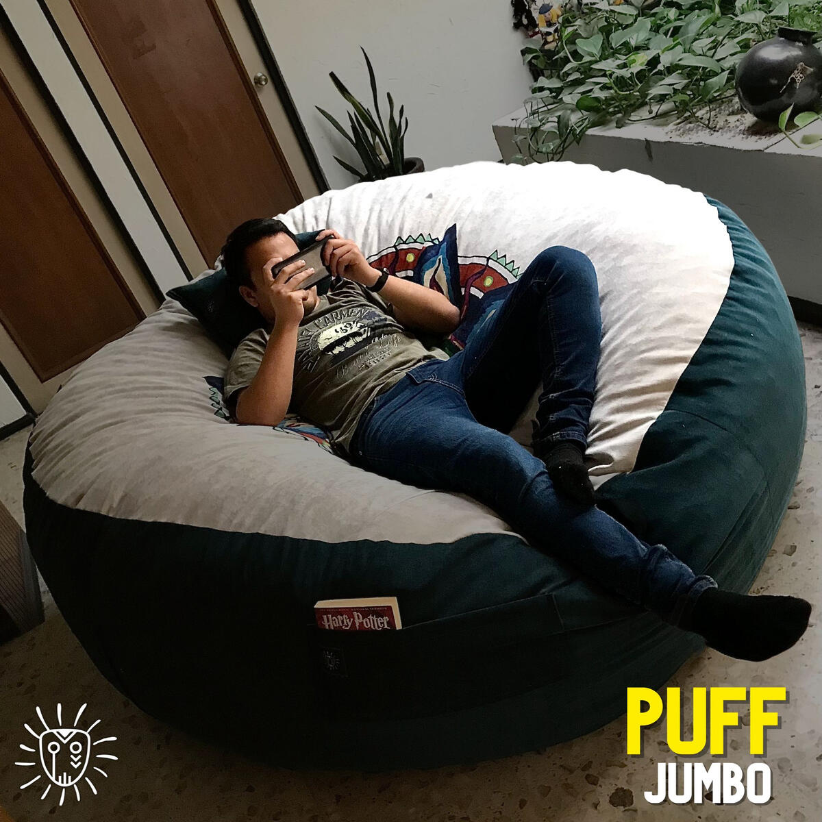 Puff Sillon Sofa Puffs Cozy Mueble Intrc Gamuza Gamer Relax