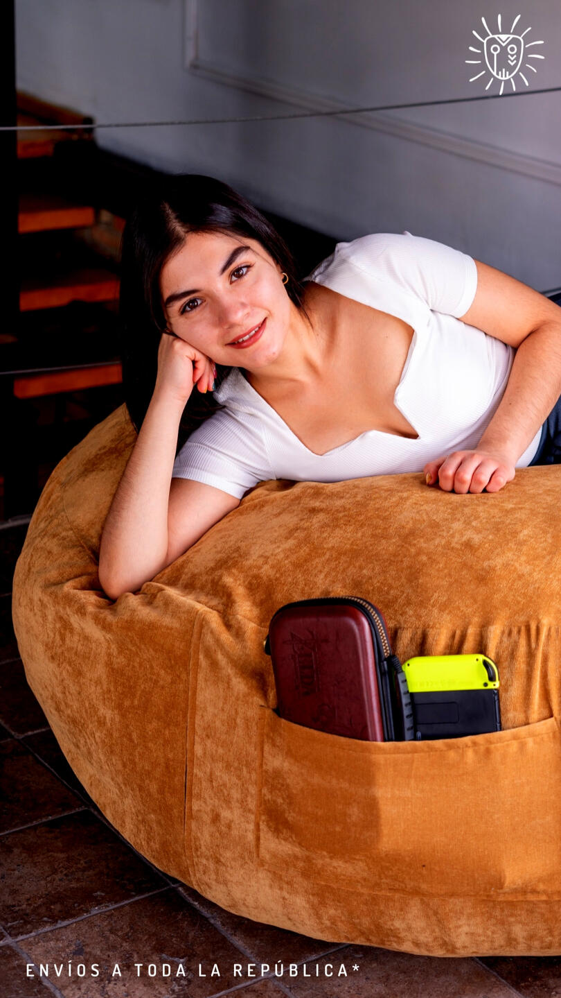 Puff Sillon Sofa Puffs Cozy Mueble Intrc Gamuza Gamer Relax