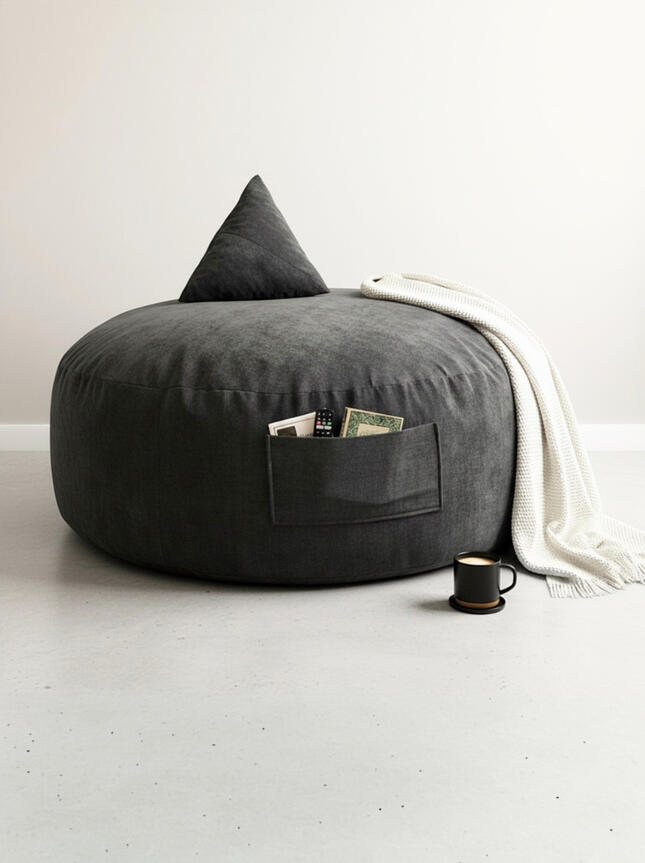 Puff Sillon Sofa Puffs Cozy Mueble Intrc Gamuza Gamer Relax